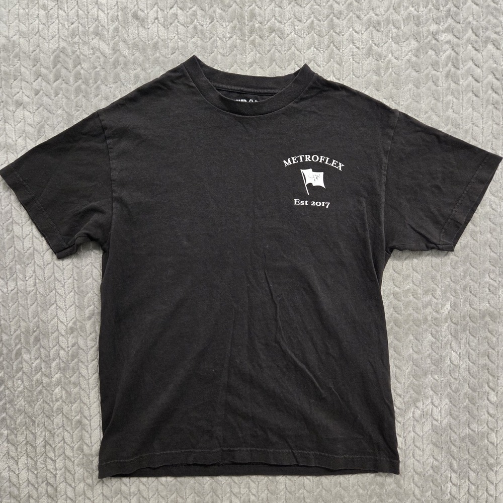 METROFLEX Gym West Coast‎ T Shirt Mens Medium Black Workout Gym